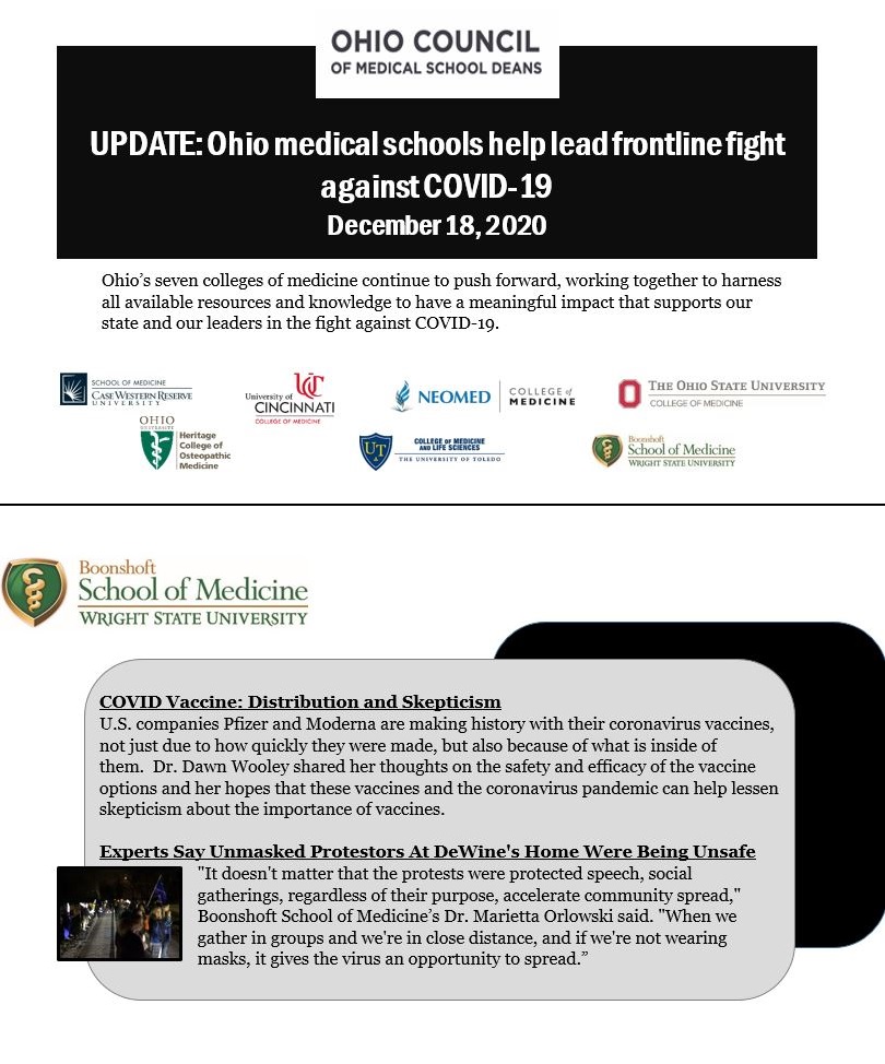 UPDATE: Ohio Medical Schools help lead frontline fight against COVID-19